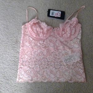 Guess Pink Lace Bra Top